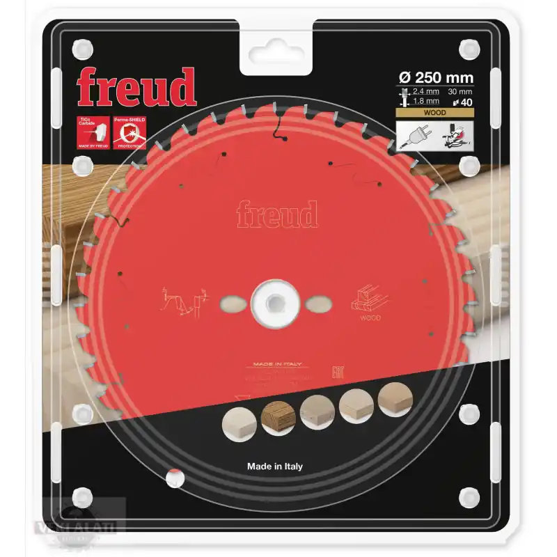 Lame bois pour scie à onglet Ø250 x 30mm - 2,4/1,8 - Z40 - Freud FR23W001M Satisfait Ou Remboursé