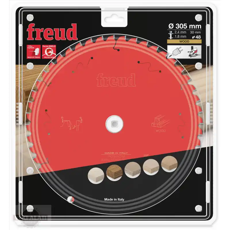 Lame bois pour scie à onglet Ø305 x 30mm - 2,4/1,8 - Z48 - Freud FR29W001M Certifié