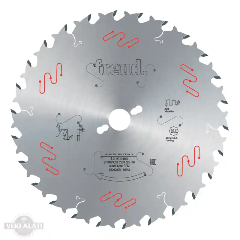 Lame circulaire bois Ø250 x 30mm - 3,2/2,2 - Z22 - FREUD LU1C0100 Vente Directe