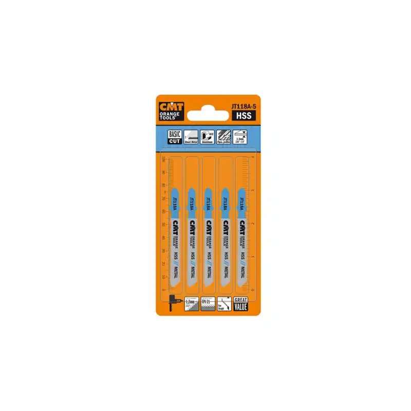 Lot de 5 lames de scie sauteuse coupe fine METAL - T118A Satisfait Ou Remboursé