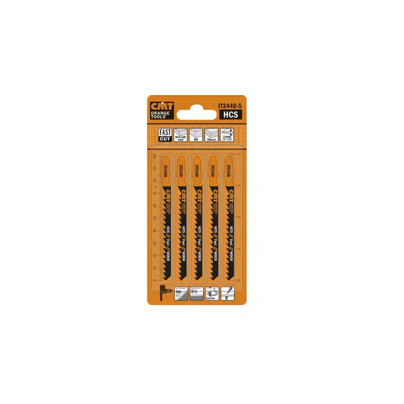 Offre Exclusive Lot de 5 lames de scie sauteuse coupe rapide BOIS - T244D