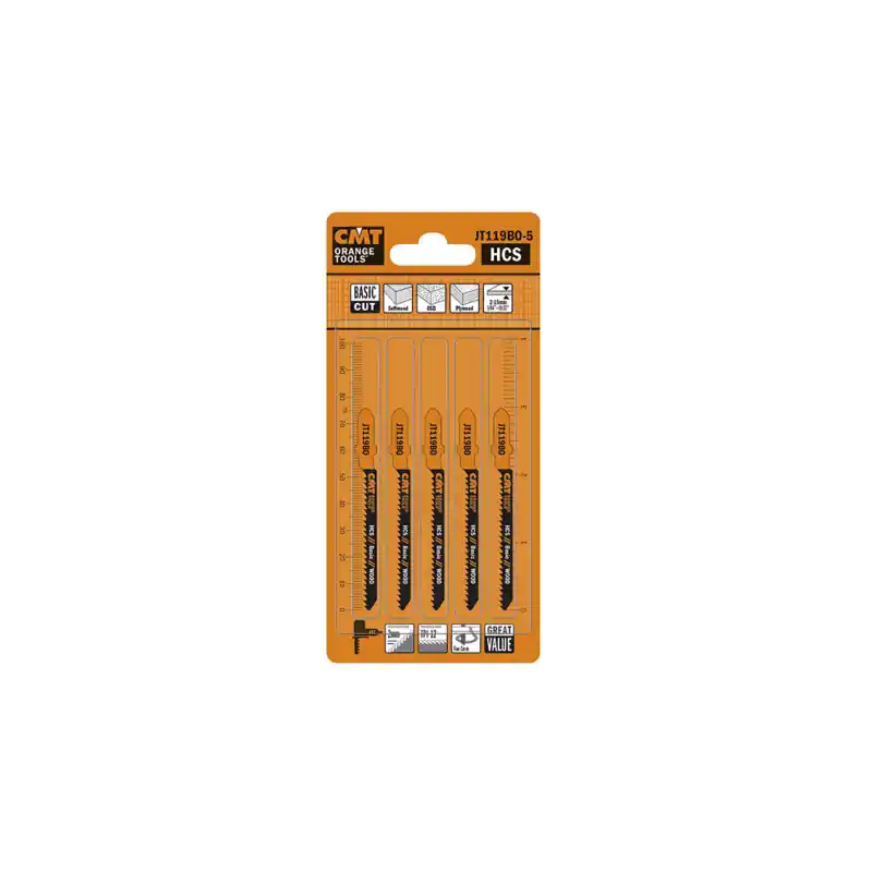 Lot de 5 lames de scie sauteuse coupe fine BOIS - T119BO Offre Exclusive