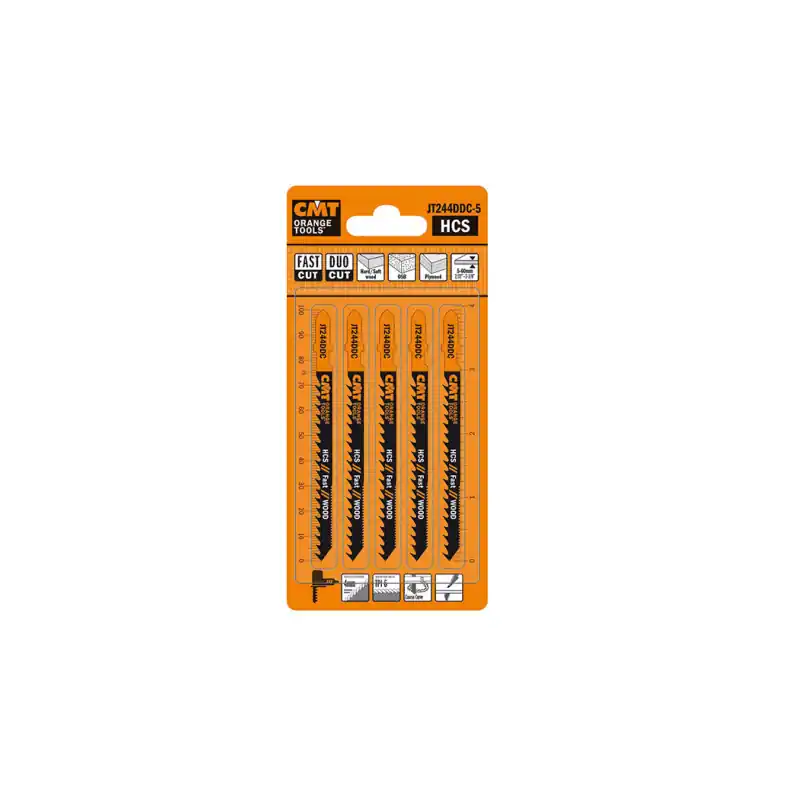 Authentique Lot de 5 lames de scie sauteuse coupe rapide BOIS - T244DDC