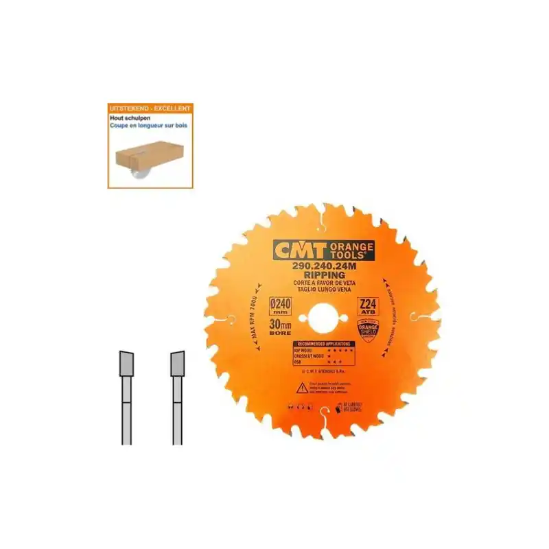 Lame circulaire CMT - Ø 240 x 30mm - 24 dents - Ep 2,8/1,8 Meilleure Vente