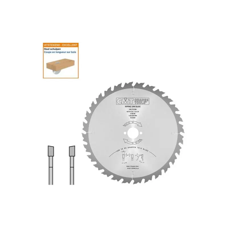 Lame circulaire CMT - Ø 270 x 30mm - 28 dents - Ep 2,8/1,8 Satisfait Ou Remboursé