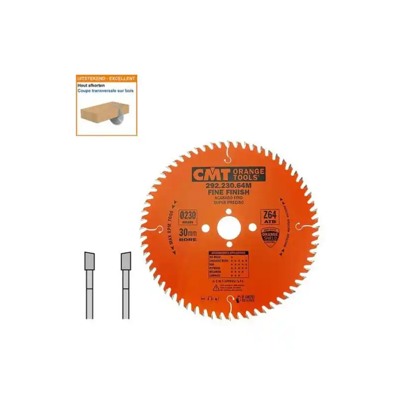 Affaire À Saisir Lame circulaire CMT - Ø 230 x 30mm - 64 dents - Ep 2,8/1,8 - 292.230.64M