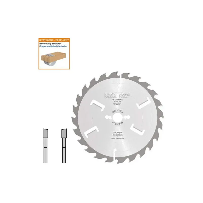 Meilleur Prix Lame circulaire carbure BOIS - Ø 350 x 30mm - 24 dents + racleurs - Ep 4,2/2,8 - 277.024.14M