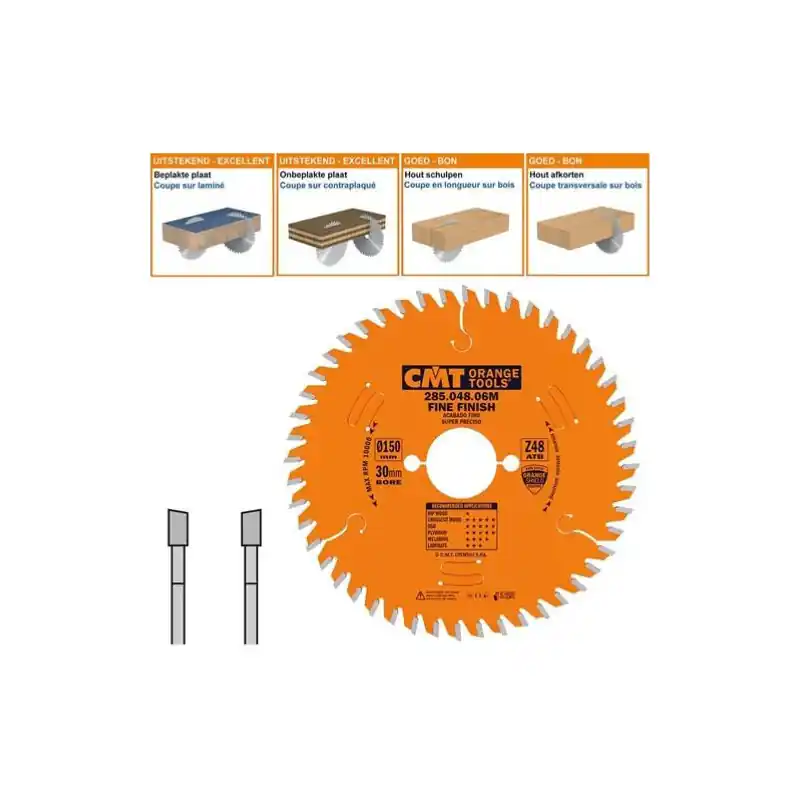 Lame circulaire CMT - Ø 150 x 30mm - 48 dents - Ep 3,2/2,2 Prix Cassé