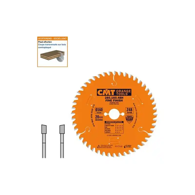 Lame circulaire CMT BOIS - Ø160 x 20mm - 48 dents - Ep 2,2/1,6 Remise