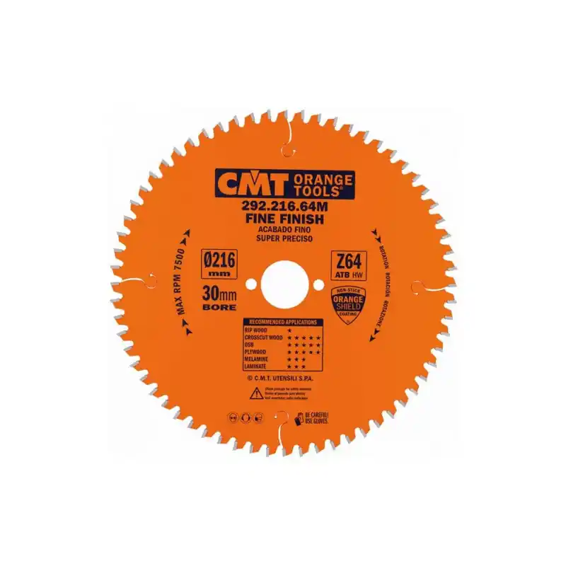 Quantité Limitée Lame circulaire CMT - Ø 200 x 30mm - 64 dents - Ep 3,2/2,2 - 285.064.08M