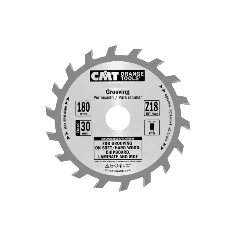 Lame circulaire CMT pour rainurer - Diamètre 180mm - Epaisseur 4mm - alesage 30mm Acheter En Ligne