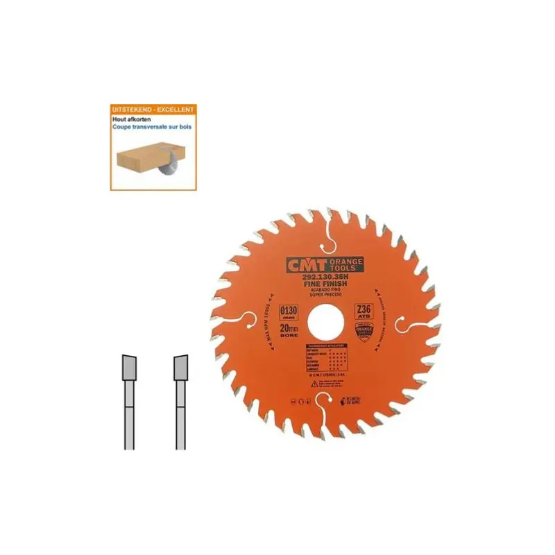 Lame circulaire CMT - Ø 130 x 20mm - 36 dents - Ep 2,4/1,4 - 292.130.36H Prix Choc