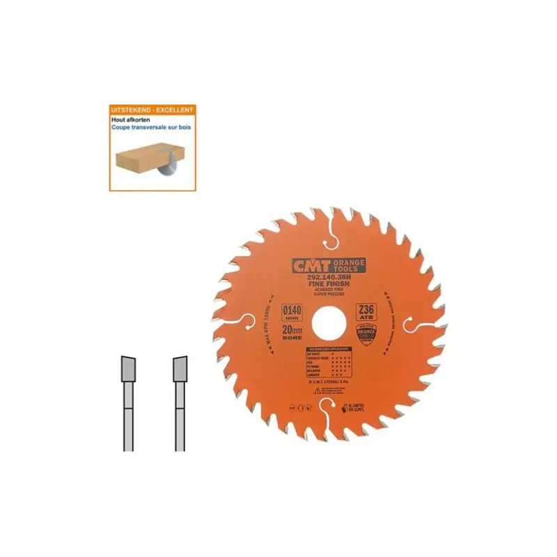 Lame circulaire CMT - Ø 140 x 20mm - 36 dents - Ep 2,4/1,4 - 292.140.36H Offre Exclusive