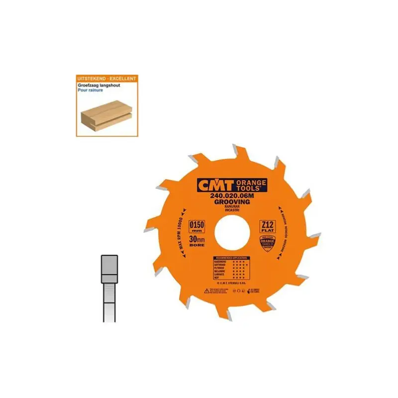 Lame circulaire CMT pour rainurer - Diamètre 150mm - Epaisseur 3mm - alesage 30mm Super Prix