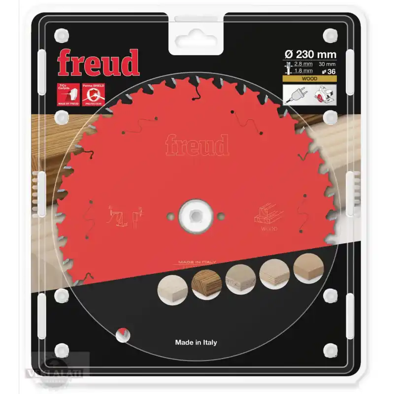 Lame circulaire bois Ø230 x 30mm - 2,8/1,8 - Z36 - Freud FR19W002H Réduction