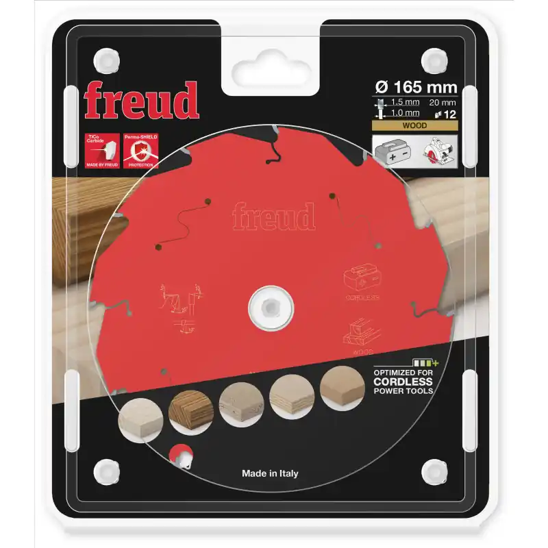 Lame circulaire bois Ø165 x 20mm - 1,5/1,0 - Z12 - Freud FR07W009HC Solde
