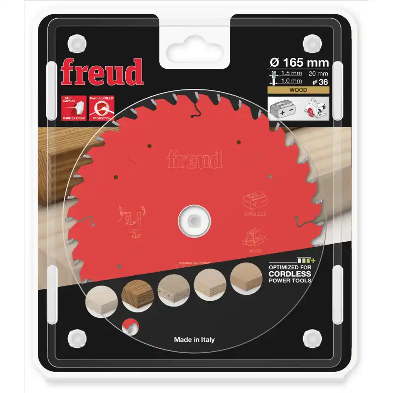 Achat Immédiat Lame circulaire bois Ø165 x 20mm - 1,5/1,0 - Z36 - Freud FR07W011HC