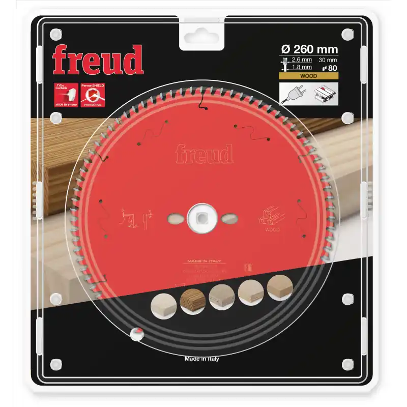 Lame circulaire bois Ø260 x 30mm - 2,6/1,8 - Z80 - Freud FR26W002T Prix Réduit