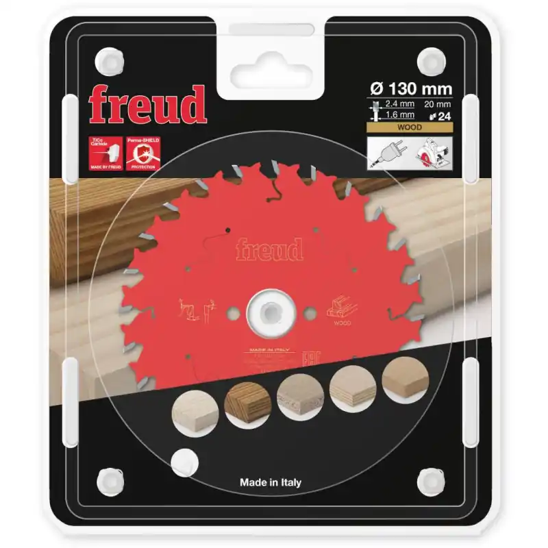 Lame circulaire bois Ø130 x 20mm - 2,4/1,6 - Z24 - Freud FR03W001H Produit De Marque