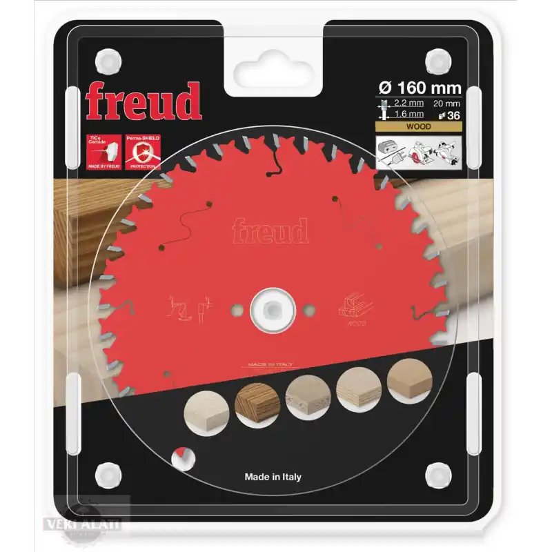 Lame circulaire bois Ø160 x 20mm - 2,2/1,6 - Z36 - Freud FR06W007H Certifié