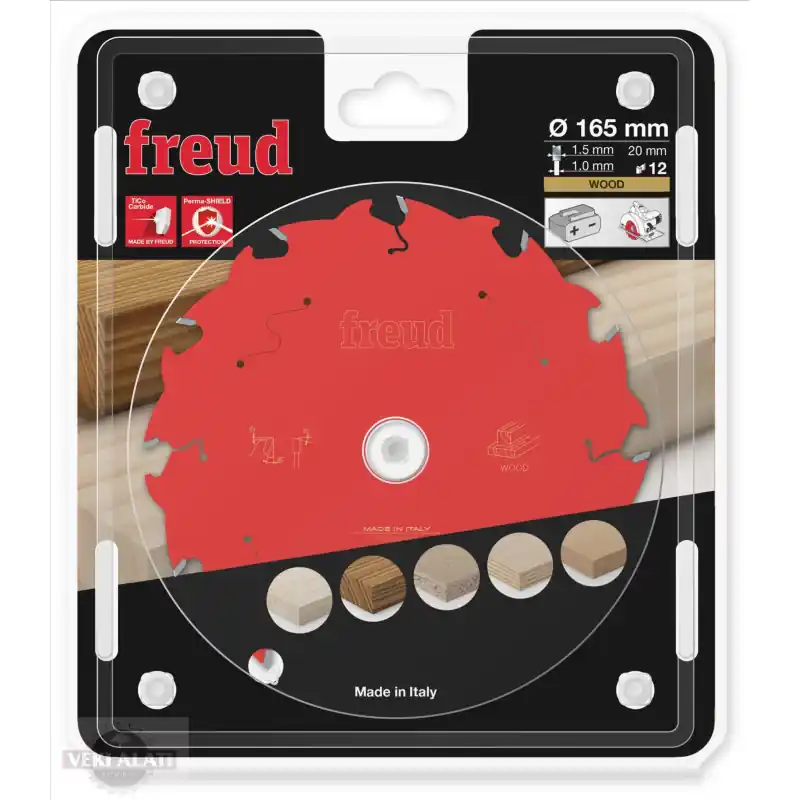 Lame circulaire bois Ø165 x 20mm - 1,7/1,3 - Z12 - Freud FR07W009H Retour Gratuit