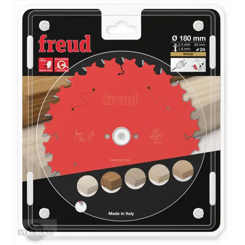 Lame circulaire bois Ø180 x 20mm - 2,4/1,6 - Z24 - Freud FR09W001H Authentique