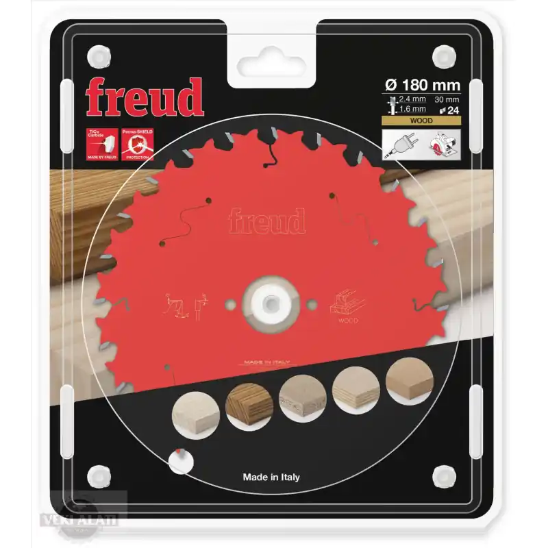 Lame circulaire bois Ø180 x 30mm - 2,4/1,6 - Z24 - Freud FR09W003H Authentique