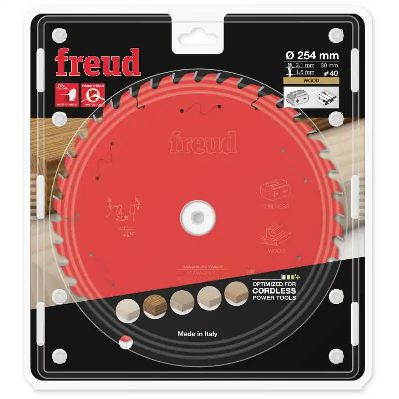Quantité Limitée Lame circulaire bois Ø254 x 30mm - 2,1/1,6 - Z40 - Freud FR24W006TC