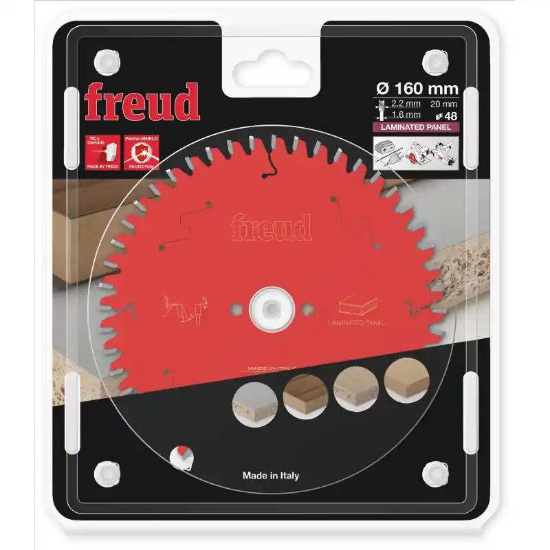 Expédié Aujourd'hui Lame circulaire mélamine Ø160 x 20mm - 2,2/1,6 - Z48 - Freud FR06L001H