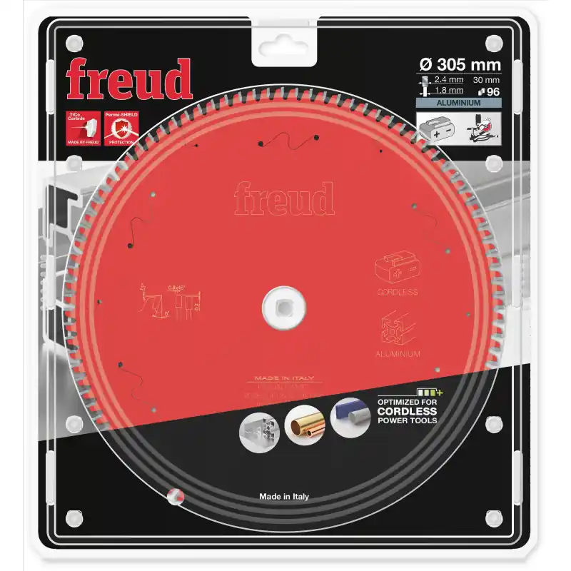 Quantité Limitée Lame circulaire ALU Ø305 x 30mm - 2,4/1,8 - Z96 - Freud FR29A004MC