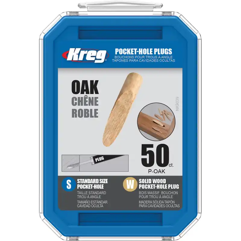 Réduction Bouchons de trous Kreg en Chêne - 50 pcs