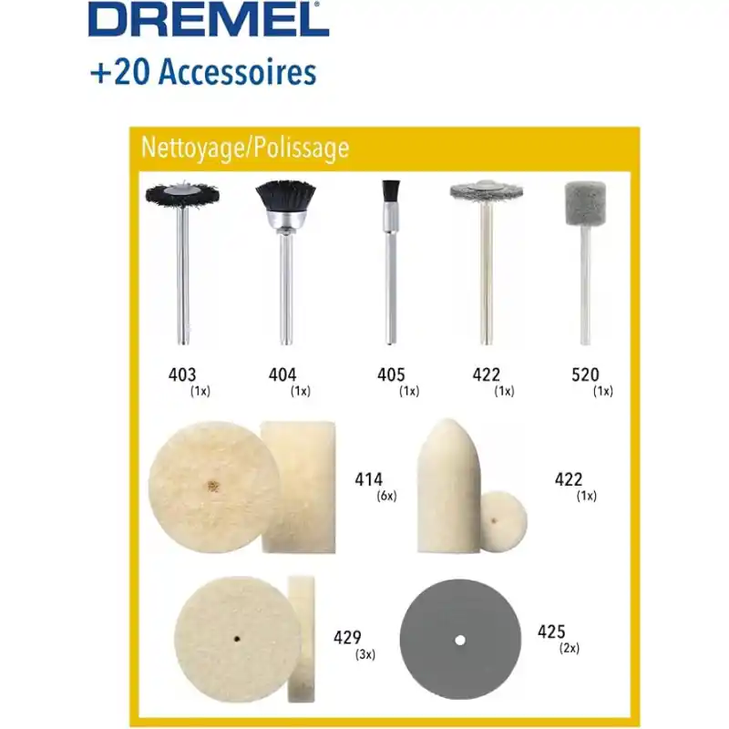 Vente Directe Kit nettoyage/polissage DREMEL