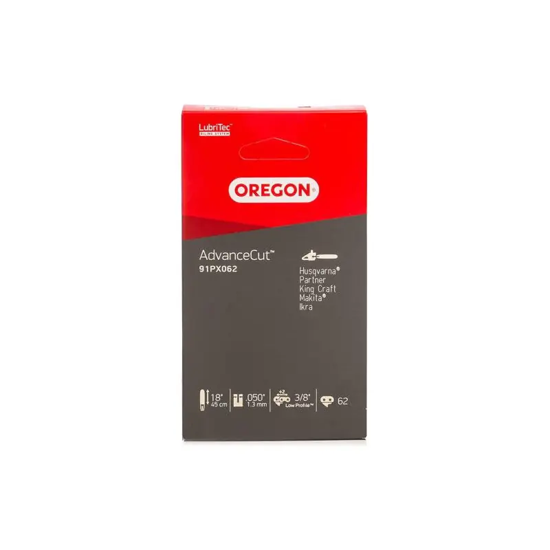 Chaine de tronçonneuse OREGON 3/8‘ (9.25mm) - 1,3mm - 62 maillons 91PX062 Nouveauté