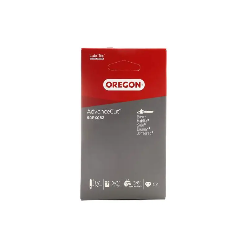Chaine de tronçonneuse OREGON 3/8‘ (9.25mm) - 1,1mm - 52 maillons 90PX052 Commander Vite