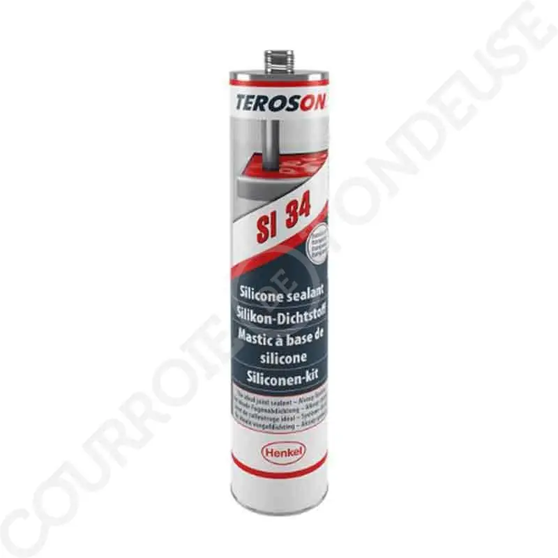 Teroson Mastic d‘étanchéïté silicone Translucide SI 34 300ml SI-34-TRANSLUCIDE-300ML-TEROSO Expédition Rapide