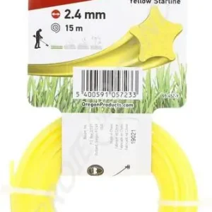 Fil de coupe de débroussailleuse Oregon nylon Yellow Starline 2,4mm 15m - 69-452-Y 69452Y Soldes