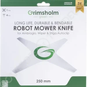 Lame de robot tondeuse 4 dents Stiga - 1126-9143-01, 075Z07800A FGP122 Prix Cassé