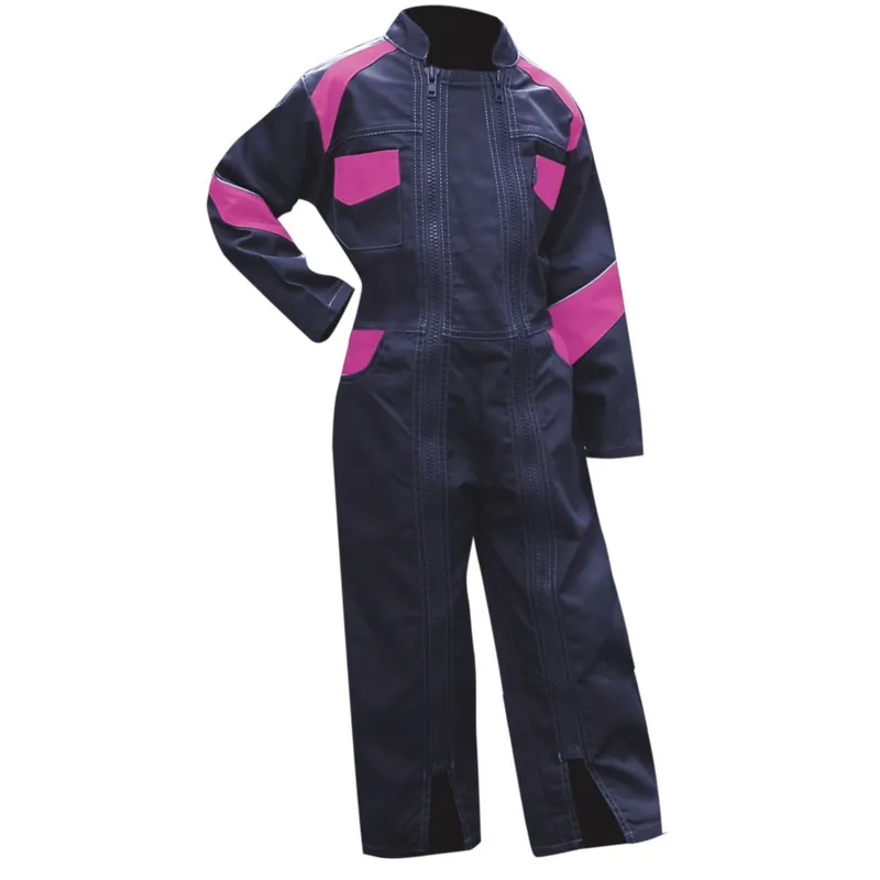 Cotte de travail enfant bleu et rose LMA Offre Exclusive
