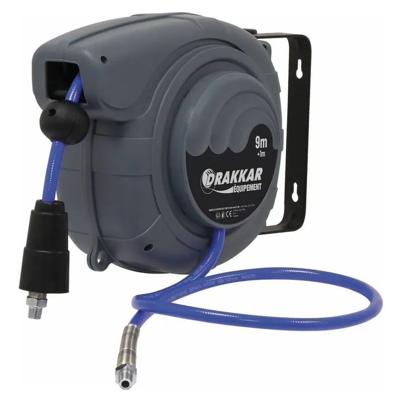 Promotion Saisonnière Enrouleur pneumatique automatique orientable tuyau de 9 à 25m