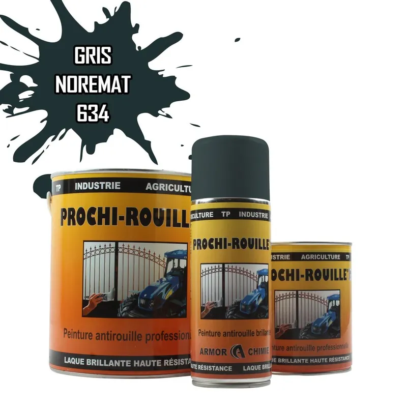 Peinture Gris 634 NOREMAT antirouille professionnelle Marque