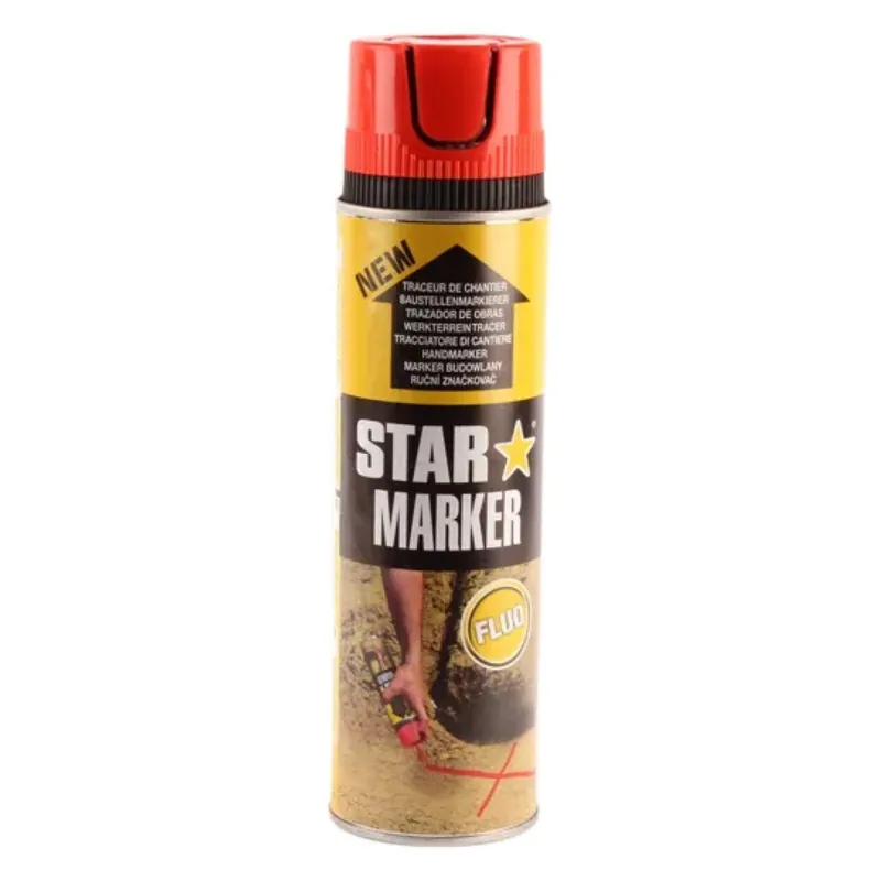 Offre Exclusive Traceur de chantier aérosol fluo rouge 500 ml