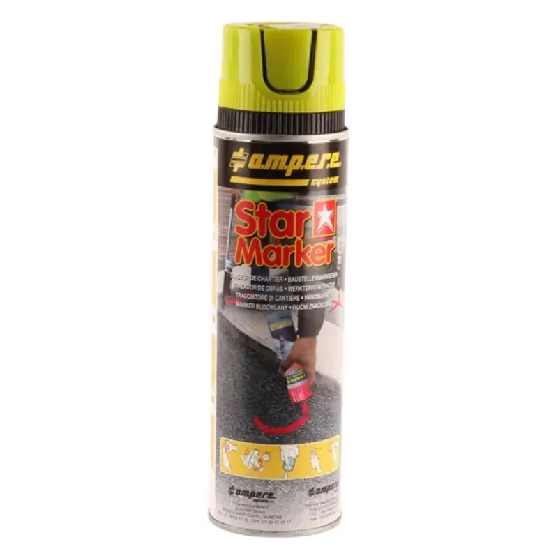 Traceur de chantier aérosol fluo jaune 500 ml Prix Bas