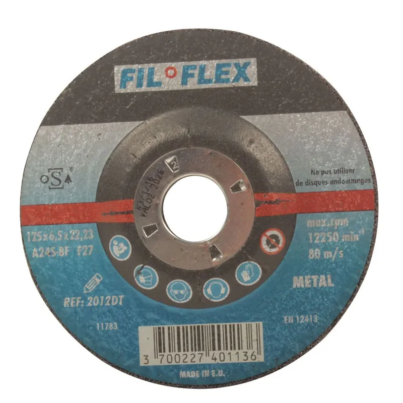 Nouvelle Collection Disque à ébarber METAL Ø 125 x 6,5 x 22 FIL FLEX