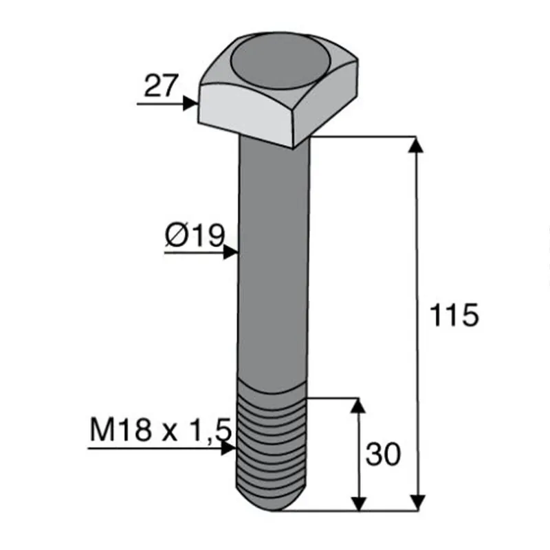 Offre Exclusive Vis VTQ27M18/3921 pour marteau broyeur BERTI