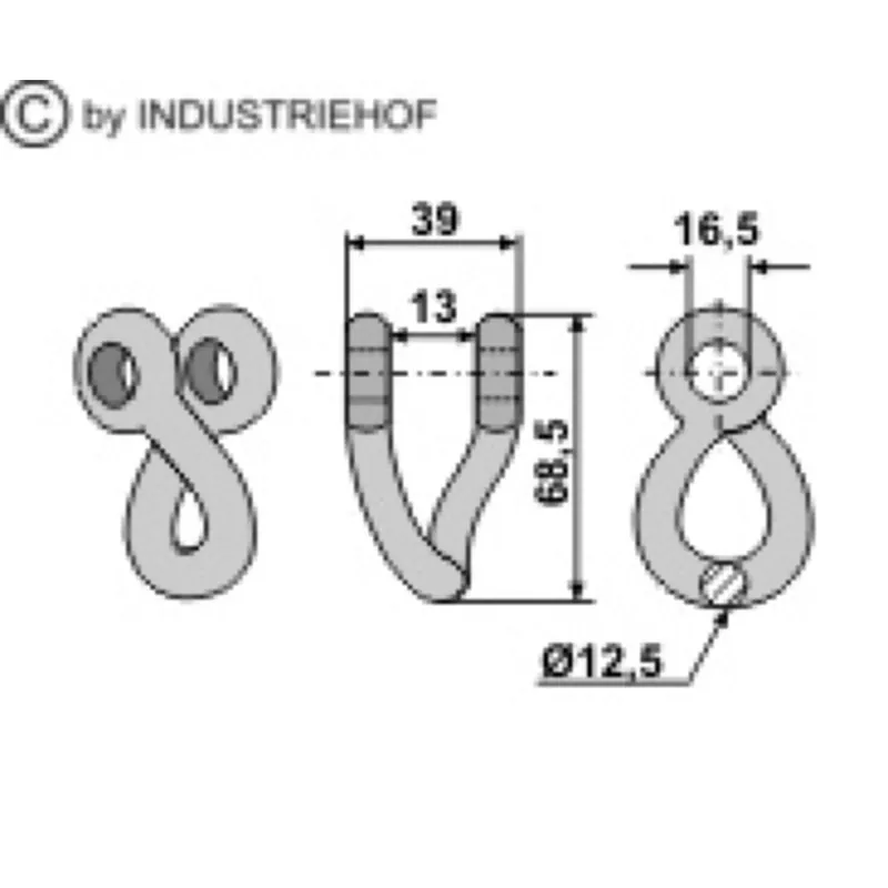 Paiement Sécurisé Manille torsadée JX135697 pour broyeur KUHN NOBILI