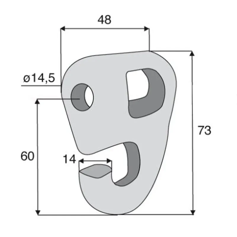 Dernière Chance Manille droite fil 14mm, trou de 14,5mm NOREMAT VOTEX