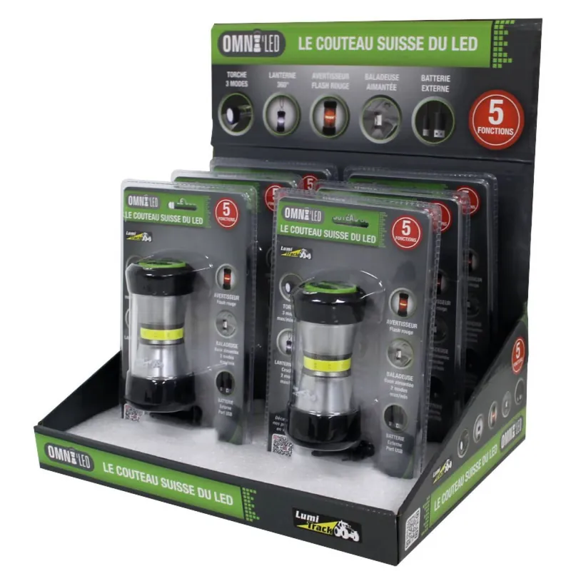 Lampe OMNILED rechargeable 5 fonctions 20h autonomie 350LM Réduction