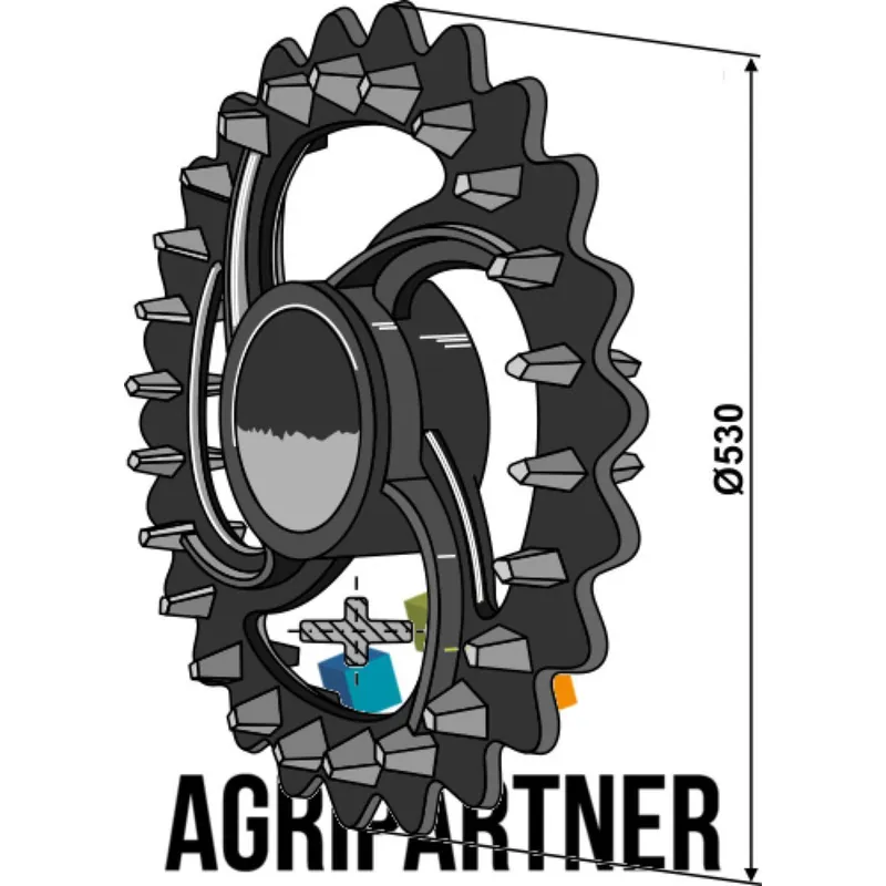 Roue Crosskill 18102 530x86 pour arbre 160 Dal-Bo Bon Plan