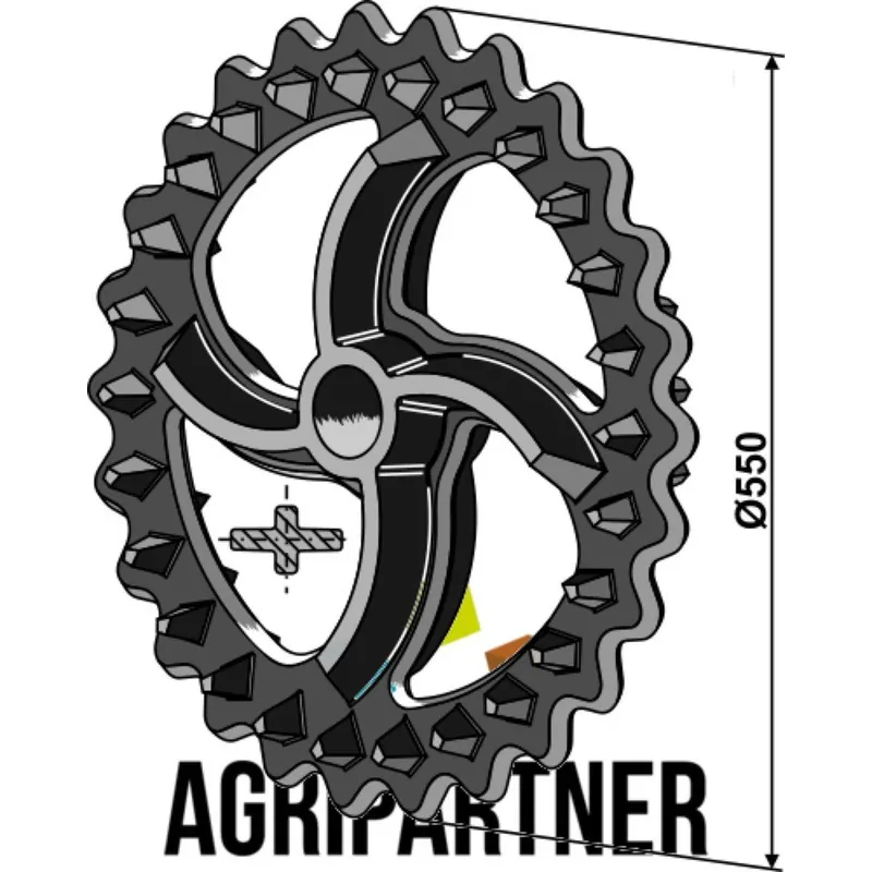 Roue Crosskill 18125 550x86 pour arbre 60 Dal-Bo Populaire