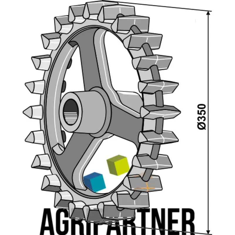 Offre Limitée Roue Crosskill 350x60 pour arbre 40 Universel